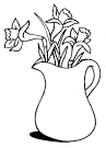 Flowers coloring page