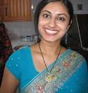 aunty in blue saree.