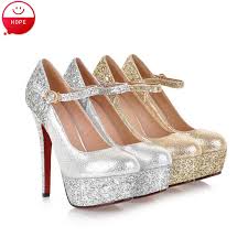 Sepatu Heels Emas-Beli Murah Sepatu Heels Emas lots from China ...