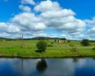 River Cree. View across the Cree in Newton Stewart towards Broomisle Farm - via Daymix