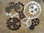 Gears Art Industrial Steampunk Wall Decor Made by DarkHorseGarage