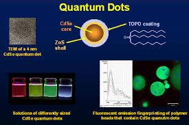 nanocrystals, fluorescent nanoparticles, quantum dots, nano dots, cadmium selenide nanocrystals, artificial atoms, semiconductor quantum dots, semiconductor nano crystals, epitaxially grown quantum dots, quantum dot beads, colloidal synthesis quantum dots, InAs quantum dots, GaAs quantum dots, CdTe quantum dots, strain-tuned quantum dots, cadmium free quantum dots, water soluble quantum dots, 