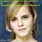 shape on woman's face,
