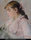 La femme en rose (Jeanne Gonzales) - Eva Gonzales - painting1