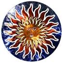 3D Sun Face Metal Outdoor Wall Art - contemporary - outdoor decor ...