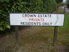 Crown Estate sign, Stokes Heath Road. Most of the residential roads in the - via Daymix