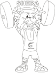Weightlifting coloring page