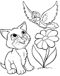 Cat coloring page