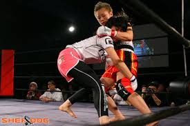 Kikuyo Ishikawa (pink trunks) vs. Sumie Yamada - 20081119015506_200811160334