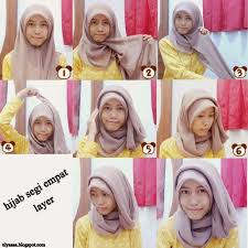 Tutorial Hijab Segi Empat Untuk Wajah Bulat Tutorial hijab segi ...