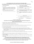 GTE CORPORATION STOCK CERTIFICATE EXCHANGE FORM THIS FORM MUST