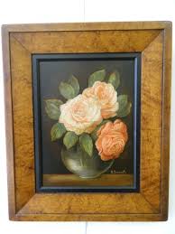 Rita Simonetto Wood Art Roses With Cherry Frame : Lot 135 - 15479986_1_x