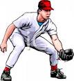 Realistic Style Baseball Catcher - Clipart