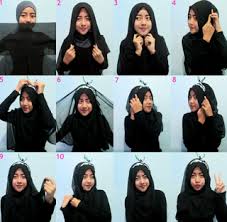 Aneka Cara Memakai Hijab Segi Empat Variasi Terbaru Yang