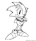 Sonic coloring page