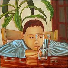 Sandra Maria Esteves, Poetry, art, links and more... - 288_boy_with_glass.72dpi