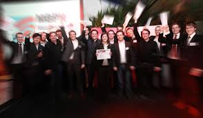 SmartSurgicalSolutions, consisting of Lejing Wang, Simon Weidert, Tobias Blum and Nassir Navab, has received an award from the Munich Business Plan ... - MBPW_Winners