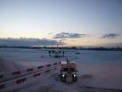 Looking out over a very cold, snow-covered scene just as dawn was breaking. - via Daymix