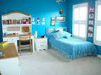 Decorating: Fantastic Interior Cleanly Blue Color Painting Design ...
