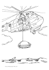 Helicopter coloring page