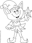 Elf coloring page