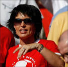 Fussball-Fan Doris Leuthard. (Keystone) - topelement