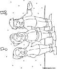 Singing coloring page