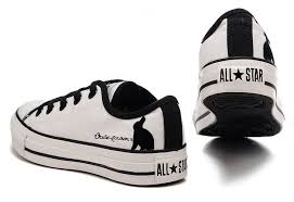 mens and womens Converse canvas shoes white black [sh61es0576 ...