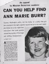 Missing – Ann Marie Burr age 8 - paperann