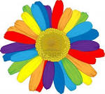 Vector Colored Daisy With Rainbows Petals On White. Royalty Free ...