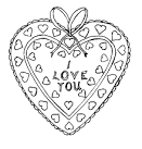 Heart coloring page