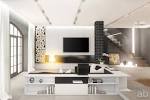 23 Luscious Living <b>Rooms Design</b> Modern: Behind-white-sofa-<b>storage</b> <b>...</b>