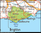 Map of East Sussex, England, UK Map, UK Atlas