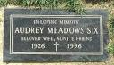 Audrey Meadows' grave (