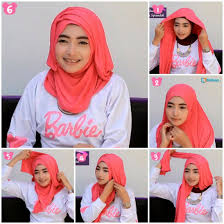 cara memakai hijab pashmina kaos polos | Cara Memakai Jilbab