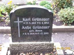 Grab von Karl Grünauer (27.04.1915-09.08.1945), Friedhof Plaggenburg