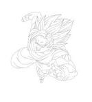 Goku Super Saiyan lineart by ~Barbicanboy on deviantART