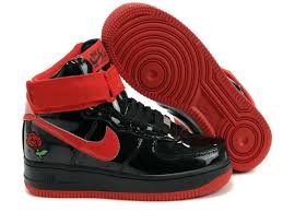 Womens Nike Air Force 1 25th High Shoes Black Red [31052] - $62.70 ...