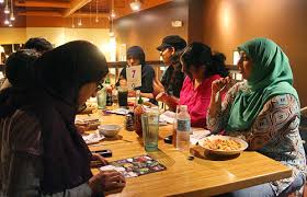 Muslims performing ritual fasting during Ramadan.