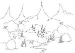 Mountain coloring page