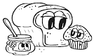 Bread coloring page