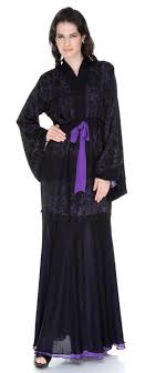 purple printed toush coat style abaya 2013 | Trendy Mods.Com