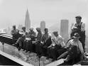 Construction Workers Take a Lunch Break on a Steel Beam Atop the ...