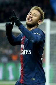 Neymar Jr of PSG celebrates his goal during the french Ligue ...