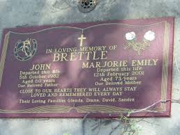 John BRETTLE, died 5 Oct 1982 aged 60 years, father; Majorie ... - 600KR-0038