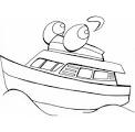 Boat coloring page