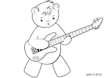 Bass Guitar coloring page