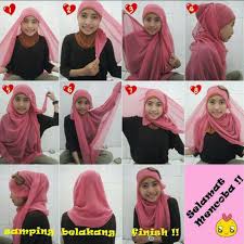 Tutorial Hijab Segi Empat Terbaru Simple dan Fashionable