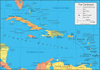Caribbean Island Sea Map - Caribbean Island Sea Satellite Image ...