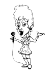 Singing coloring page
